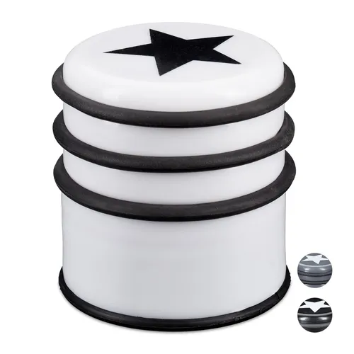 Türstopper weiß Bodentürstopper Door Stopper Türpuffer Bodenstopper Stern 2 x