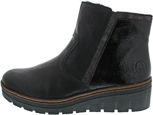 Rieker Winterstiefelette schwarz 40 EU - Stilvoll und Warm - Elegante Winterstiefelette in Größe 40 EU mit warmem Innenfutter und praktischem Reißverschluss. Ideal für kalte Tage, kombiniert Komfort mit einem modischen Look.