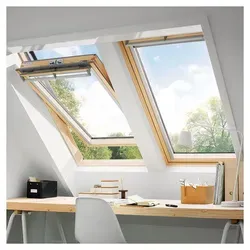 VELUX Dachfenster GGL 3070 Schwingfenster Holz THERMO Fenster, 55x78 cm (CK02)