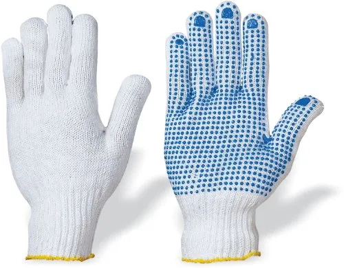 Polyester-Strickhandschuhe mit PVC-Noppen, Größe:8