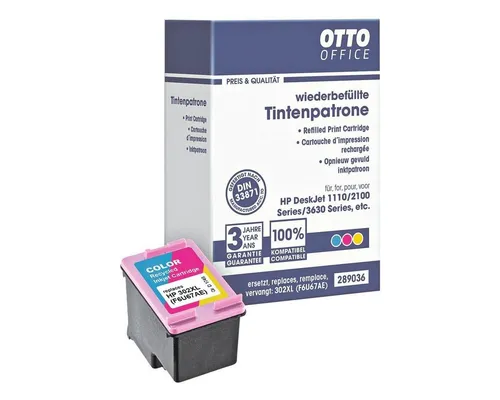 Otto Office Tintenpatrone (1-tlg., ersetzt HP »F6U67AE« Nr. 302 XL, cyan / magenta / gelb)