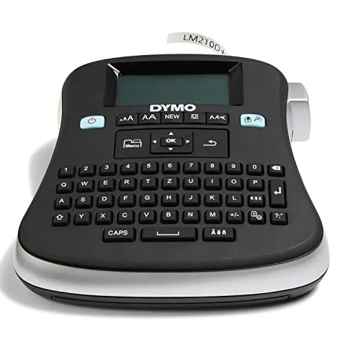 DYMO LabelManager 210D+ Beschriftungsgerät | Etikettiergerät mit QWERTZ Tastatur & großem Grafikdisplay D1 Etiketten in 69und 12mm Breite