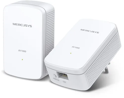 MERCUSYS MP500 KIT PLC Powerline AV1000 Gigabit - Powerline Adapter für schnelles Internet über Stromnetz, ideal für störungsfreie Verbindungen in jedem Raum.