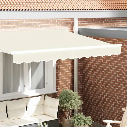 vidaXL Markisenschürzen-Ersatz Creme Streifen 230 x 20 cm Polyester