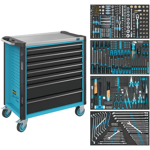 Hazet 179NXL-7 Werkstattwagen mit 382-teiligem Werkzeugset von HAZET