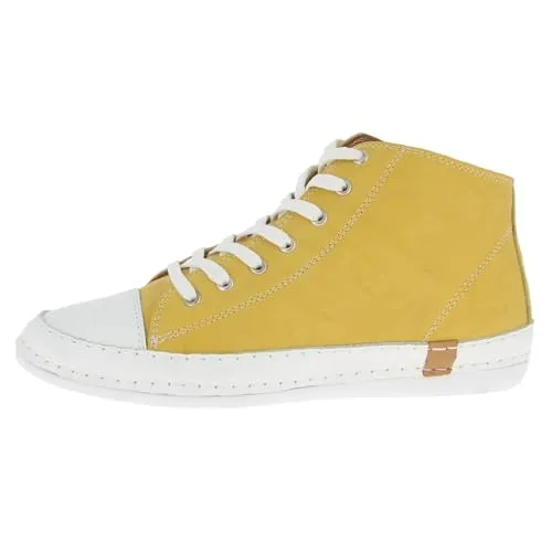 Andrea Conti 0029016 Damen Sneaker – Hochwertige High-Top-Mode - Luxuriöser Sneaker aus 100% echtem Rindsleder mit ergonomischem Fußbett und rutschfester Gummisohle. Ideal für stilvolle Freizeit-Looks und optimalen Komfort den ganzen Tag.