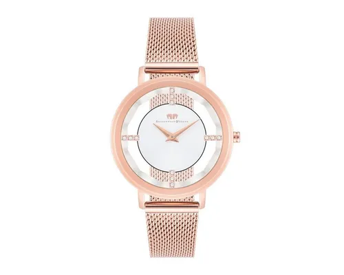 Rhodenwald & Söhne Quarzuhr Lucrezia roségold - Elegante Armbanduhr mit Quarzwerk, wasserdicht bis 3 bar, ideal für stilbewusste Frauen. Gehäuse und Armband aus roségoldfarbenem Edelstahl.