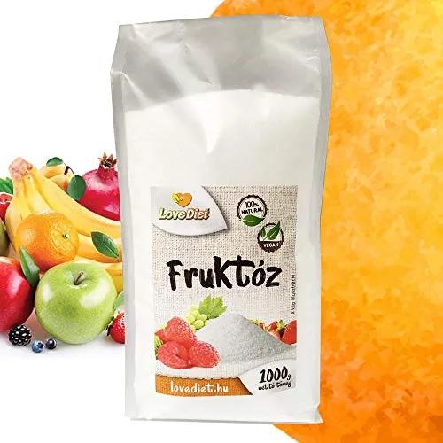 LoveDiet Fructose Zucker 1000g | Fruchtzucker | Natürlicher Zuckerersatz | Zuckerfreie Süssigkeiten | Natural Gelierzucker für Marmelade oder Gelee l Zum Süßen Backwaren l Perfekt für tee und Coffee
