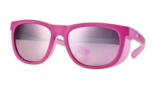 Sportliche Kinder-Sonnenbrille mit polarisierenden Gläsern in Pink/Rosa