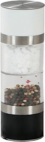 KESPER® Salz-/Pfeffermühle Pfeffer- und Salzmühle aus Edelstahl und Kunststoff, Höhe 22 cm, (1 Stück)