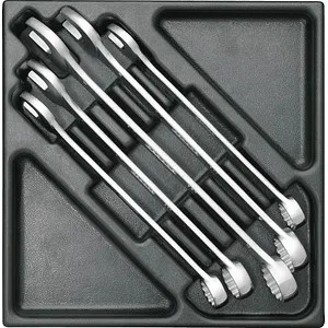 Gedore 1761145 1500 ES-7-32 Ring-Maulschlüssel-Satz 5-teilig - Schlüsselset mit metrischen Schlüsselweiten von 07 bis 19 mm, ideal für präzise Arbeiten in der Werkstatt oder im Haushalt.