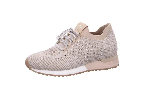 La Strada Damen-Sneaker 2400409 beige/Silver Gr. 41 - Stylische Damen-Sneaker mit softe, herausnehmbarer Decksohle und rutschhemmender Laufsohle, ideal für Komfort und Sicherheit im Alltag.