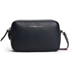 Tommy Hilfiger TH Logotape Camera Bag - Space Blue - Handtasche aus hochwertigem Kunstleder mit edlem Metall-Reißverschluss, verstellbarem Schulterriemen und dezentem Logo. Ideal für stilbewusste Frauen, die Funktionalität und Design schätzen.