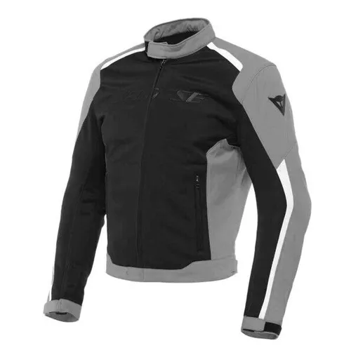 Dainese Hydraflux 2 Air D-Dry Tex-Jacke (Schwarz/Grau) Gr: 48 - Sicherheitsjacke für Motorradfahrer, atmungsaktiv und wasserdicht dank D-Dry-Technologie, ideal für wechselhafte Wetterbedingungen.