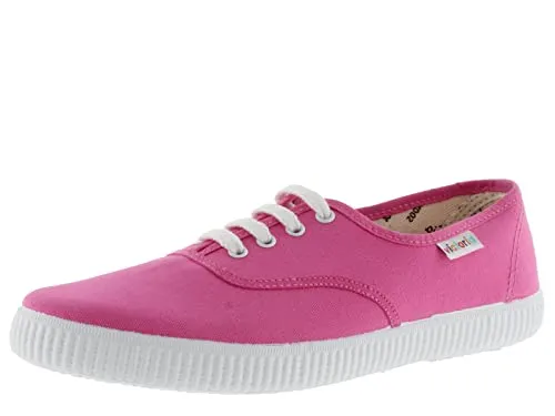victoria Plimsoll Unisex 1915 Canvas & Weiße Schnürsenkel 106613 für Erwachsene Fucsia 43