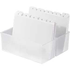 Han Karteikasten 975-63, A5, aus Kunststoff, transluzent, für 500 Karteikarten