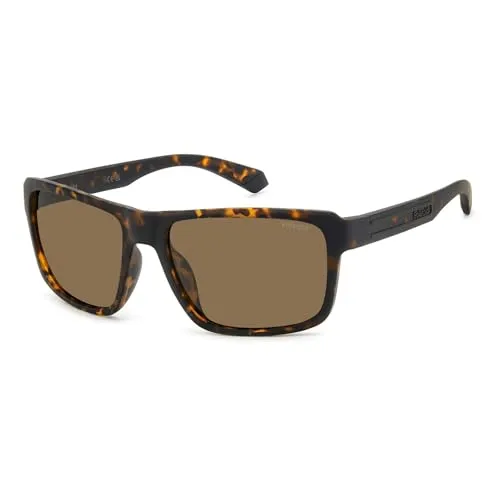 Polaroid Herren PLD 2158/S Sonnenbrille, Braun (Matte Brown Havana), 58 - Sportbrille mit polarisierenden Gläsern für optimalen UV-Schutz und klare Sicht, ideal für Outdoor-Aktivitäten.