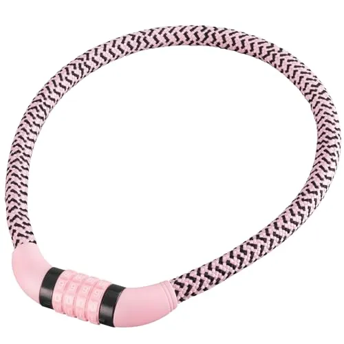 PUKY LOCKSTAR Kabelschloss Retro Rose | Flexibles 70cm Stahlkabel | Individueller 4-stelliger Zahlencode | Diebstahlschutz | Sicher & Stilvoll | Robust & Langlebig | Kinderfreundlich | Fahrradzubehör
