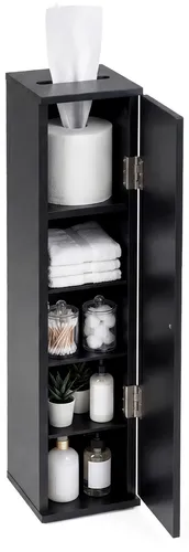 COSTWAY Badezimmerschrank schmal – Flexibler Stauraum mit Kippschutz