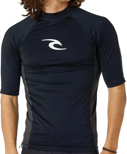 RIP CURL WAVES PERFORMANCE SS Lycra 2025 - Schwarz XS - Lycras mit UV-Schutzfaktor 50+, ideal für Wassersport. Das stylische UV-Shirt bietet Komfort, Strapazierfähigkeit und eleganten Look durch Front- und Backprint.
