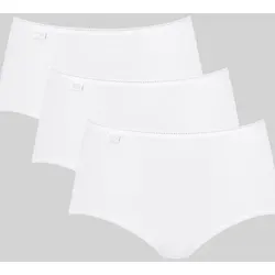 sloggi Damen 24/7 Cotton Midi C3P Slip, White, 48