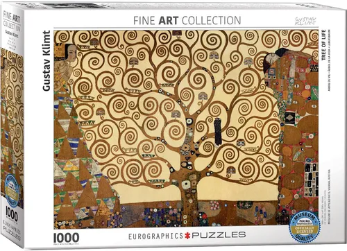 Puzzle 1000 Teile Puzzle - Puzzle - Gustav Klimt - Der Baum des Lebens, Puzzleteile
