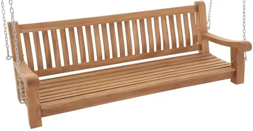 CLP Schaukelbank Joyce aus wetterfestem Teakholz, 180 cm in braun von CLP