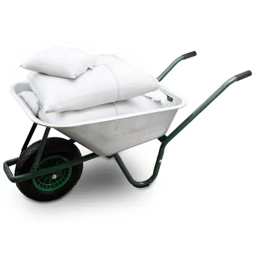 BITUXX® Schubkarre 100L - Robuste Bauschubkarre mit Luftreifen - Schubkarren für Baustellen, mit 100L Volumen und 250kg Tragkraft. Verzinkte Wanne und nadelgelagerte Achse für hohe Stabilität und Langlebigkeit.