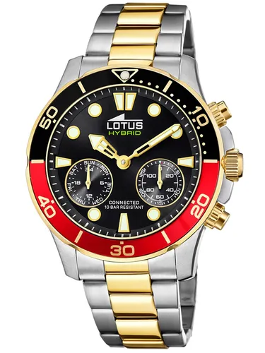 Lotus 18801/4 CONNECTED Hybrid Uhr Herrenuhr Edelstahl Datum bicolor - Sportliche Herrenarmbanduhr aus Edelstahl mit analoger Anzeige und praktischem Datumsdisplay. Ideal für den modernen Mann, der Stil und Funktionalität schätzt.