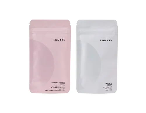 LUNARY Schwangerschaft Boost mit Folsäure & Omega-3 - 2x 30 Kapseln Kapsel