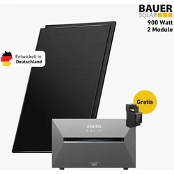 Balkonstrom Balkonkraftwerk 900W mit Speicher, Anker 3 Pro - Balkonkraftwerk mit 900 W und Anker SOLIX Solarbank 3 E2700 Pro. Bifaziale Solarmodule für bis zu 30 % Mehrertrag, 2,7 kWh Speicherkapazität und intelligentes Energiemanagement per App.