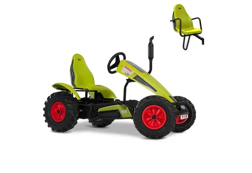 BERG Gokart XL Traxx CLAAS BFR-3 mit Gangschaltung und Soziussitz - Go-Kart für Kinder ab 5 Jahren, robust und sicher mit verstellbarem Sitz und Dreigangschaltung für einfaches Fahren.