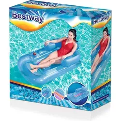 Bestway 43028 - Luftmatratze mit Rückenlehne Designer Fashion Lounge 161 x 84 cm - Blau - Blau