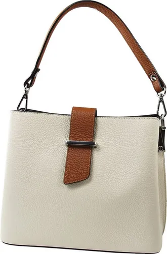 Produktbild Toscanto Damen Schultertasche aus Leder in Beige