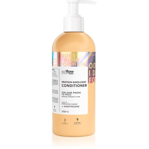 so!flow Medium Porosity Hair Protein-Emollient Conditioner feuchtigkeitsspendender und glättender Conditioner gegen strapaziertes Haar 400 ml