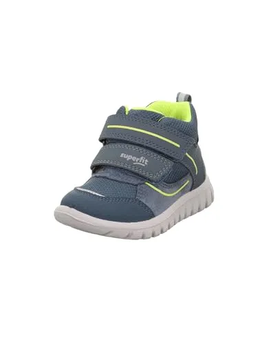 Superfit Jungen Sport7 Mini Sneaker, Blau Gelb 8000, 29 EU Schmal