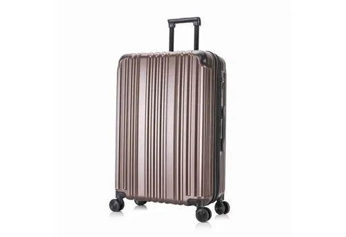 interGo Hartschalen-Trolley Reisekoffer 42 cm mit 4 Rollen in braun von interGo
