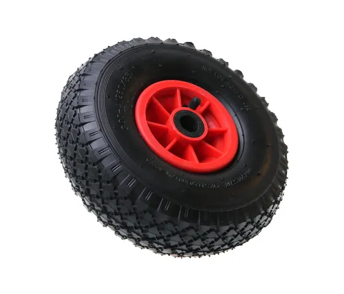 Bollerwagenrad Sackkarrenrad 260 x 85 Luft Rad mit Kunststofffelge - Hochwertiges Luft Rad für Bollerwagen und Sackkarren, mit robuster Kunststofffelge. Ideal für den Einsatz im Garten oder beim Transport von Lasten.