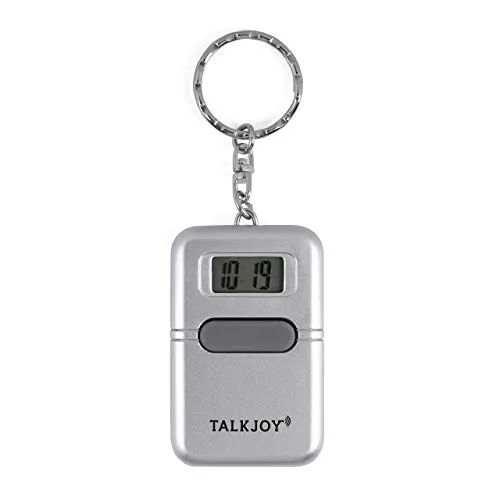 TalkJoy Sprechende Uhr Schlüsselanhänger - Taschenuhr für Herren mit lauter Sprachansage der Uhrzeit in Deutsch, ideal für Blinde und Senioren. Praktische automatische Stundenansage und integrierter Wecker für mehr Orientierung im Alltag.