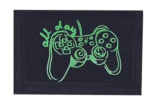 Theonoi Kinder Geldbörse/Geldbeutel/Portemonnaie/Brieftasche (Gamer Black)