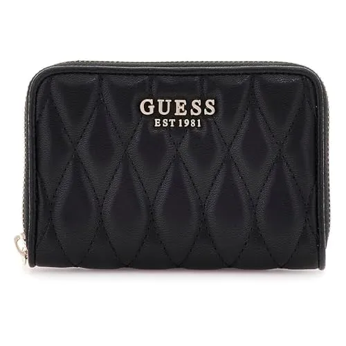 GUESS Valla Zip Around Wallet Schwarz in schwarz von GUESS