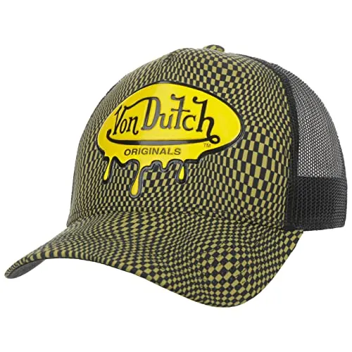 Von Dutch Trucker Cap - Trucker Cap mit strukturierter Front und gebogenem Schirm, ideal für Freizeitlooks. Baumwolloberfläche und Netzrückseite sorgen für Belüftung und Tragekomfort. Verstellbarer Snapback für perfekte Anpassung.