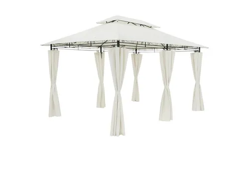 CASARIA® Pavillon Topas 3x4m - Metall, UV-Schutz 50+ & wasserabweisend - Pavillons & Partyzelte: Der stilvolle Pavillon Topas bietet nicht nur UV-Schutz 50+, sondern auch eine wasserabweisende Bespannung für unbeschwerte Feiern im Freien.
