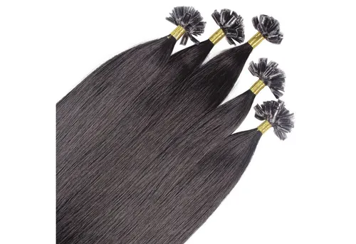 hair2heart Echthaar-Extension Premium Remy Bonding Extensions #4/0 Dunkelbraun 60cm