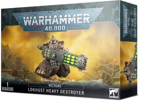 Warhammer 40.000 - Necrons Lokhust Heavy Destroyer - 40K Miniaturen, einfacher Zusammenbau ohne Kleber, mit verschiedenen Köpfen und Waffen, ideal für Sammler und Spieler.