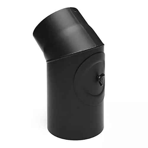 raik Rauchrohrbogen 45° 130 mm mit Reinigungsöffnung