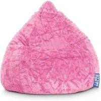 Sitting Point Sitzsack Fluffy Beanbag L rosa