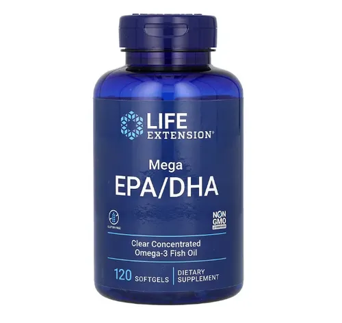 LE-Mega EPA/DHA 120 Kapseln - Vitamine & Mineralien für Ihr allgemeines Wohlbefinden, reich an Omega-3-Fettsäuren für Herz und Gehirn.
