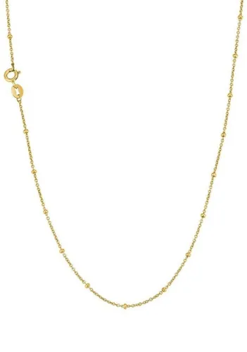 Amor Collier Damen Halsschmuck, 42 cm, Gold - Unisex Fantasiekette - Ketten mit Anhänger in Bijouterie, hochwertige 375 Goldkette, unisex-geeignet und ideal zum Kombinieren mit Anhängern oder als eigenständiges Highlight.