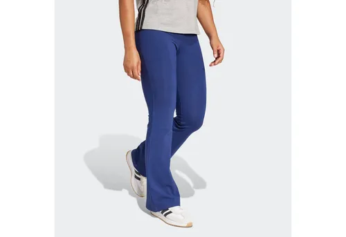 adidas Sportswear Trainingstights W SL SJ FLARLEG, Dark Blue/White - Trainingshosen für Frauen, aus 90% Baumwolle, ideal für sportliche Aktivitäten wie Laufen, mit hohem Tragekomfort und elastischem Material für optimale Bewegungsfreiheit.